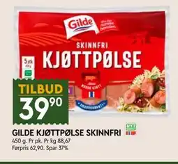 Coop Mega GILDE KJØTTPØLSE SKINNFRI tilbud