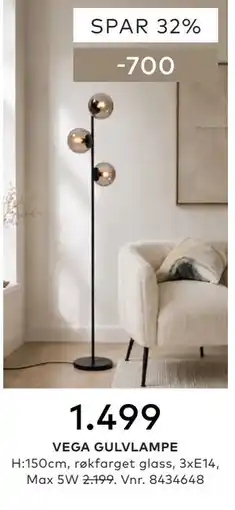 Skeidar VEGA GULVLAMPE tilbud