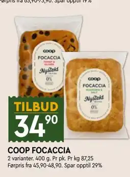 Coop Mega COOP FOCACCIA tilbud