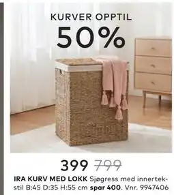 Skeidar IRA KURV MED LOKK tilbud