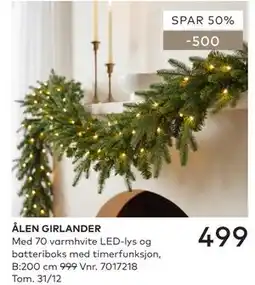 Skeidar ÅLEN GIRLANDER tilbud