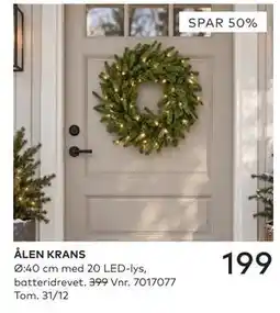 Skeidar ÅLEN KRANS tilbud
