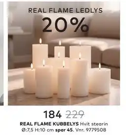 Skeidar REAL FLAME KUBBELYS tilbud