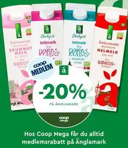 Coop Mega 20% PÅ ANGLAMARK tilbud