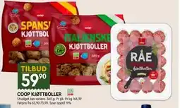 Coop Mega COOP KJØTTBOLLER tilbud