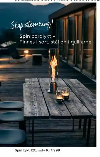 Møbelringen Spin lykt tilbud