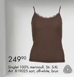 Sparkjøp Singlet 100% merinoull tilbud