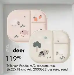 Sparkjøp done deer Tallerken Foodie m/3 separate rom. tilbud