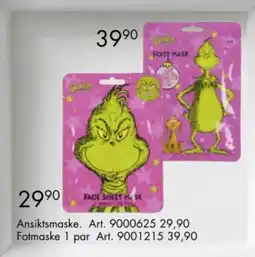 Sparkjøp Grinch Ansiktsmaske tilbud