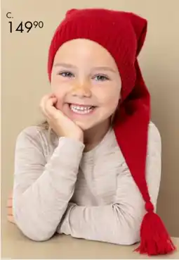 Sparkjøp Red knitted hat with tassel tilbud