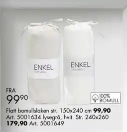 Sparkjøp Enkel flott bomullslaken tilbud