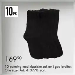 Sparkjøp 10 pakning med klassiske sokker i god kvalitet tilbud
