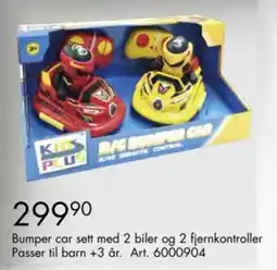 Sparkjøp Bumper car sett med 2 biler og 2 fjernkontroller tilbud