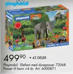 Sparkjøp Playmobil - Elefant med dyrepasser 72068 tilbud