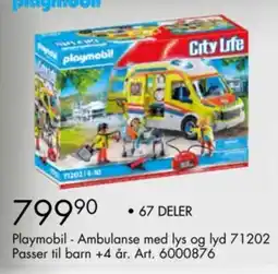 Sparkjøp Playmobil - Ambulanse med lys og lyd tilbud