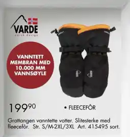 Sparkjøp Varde vannrette votter tilbud