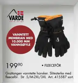 Sparkjøp Varde Grattangen vanntette hansker tilbud