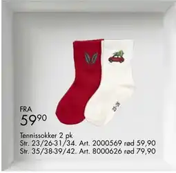 Sparkjøp Tennissokker 2 pk tilbud