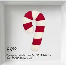 Sparkjøp Pyntepute candy cane tilbud