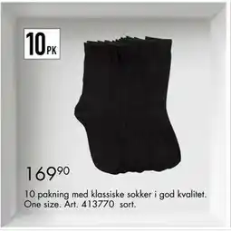 Sparkjøp 10 pakning med klassiske sokker i god kvalitet tilbud