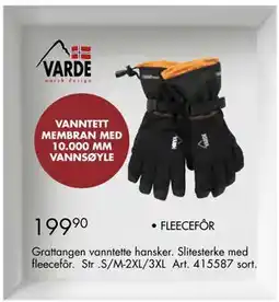 Sparkjøp Grattangen vanntette hansker tilbud