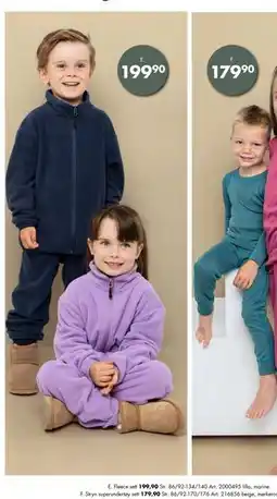 Sparkjøp E. Fleece sett tilbud