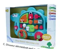 Sparkjøp C. Dinosaur aktivitetsbrett med musikk og lys tilbud