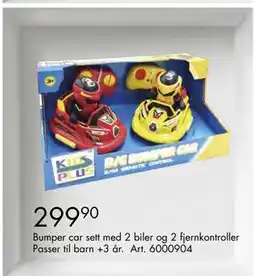 Sparkjøp Bumper car sett med 2 biler og 2 fjernkontroller tilbud