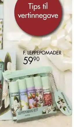 Sparkjøp F. LEPPEPOMADER tilbud