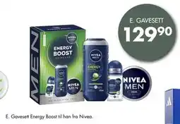 Sparkjøp E. Gavesett Energy Boost til han fra Nivea tilbud