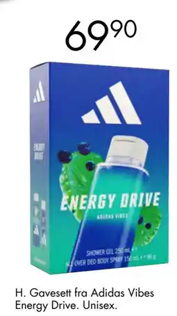 Sparkjøp H. Gavesett fra Adidas Vibes Energy Drive. Unisex tilbud