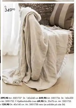 Sparkjøp G. Pledd Linen tilbud