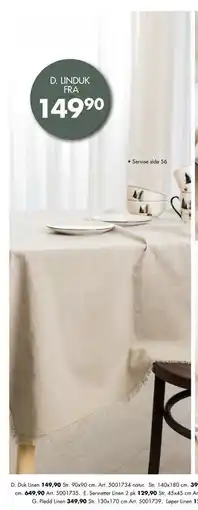 Sparkjøp D. Duk Linen tilbud