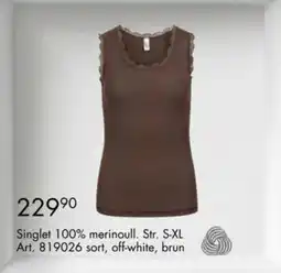Sparkjøp Singlet 100% merinoull tilbud