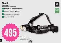 Sport Outlet Staal hodelykt v2 2000 lumen tilbud