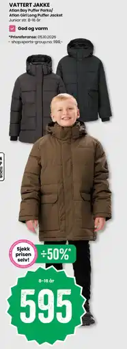 Sport Outlet Atlan Boy Puffer Parka/Atlan Girl Long Puffer Jacket tilbud