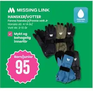 Sport Outlet HANSKER/VOTTER tilbud