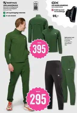 Sport Outlet NORTHUG LØPEJAKKE/BUKSE tilbud