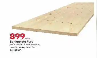 Byggmax Benkeplate Furu tilbud