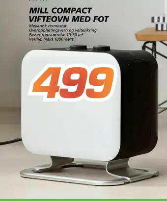Coop Byggmix Mill compact vifteovn med fot tilbud