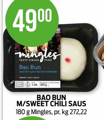 Kiwi Bao bun m/sweet chili saus tilbud