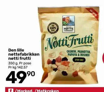 Den lille nøttefabrikken nøtti frutti