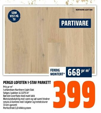 Obs Bygg Pergo lofoten 1-stav parkett tilbud