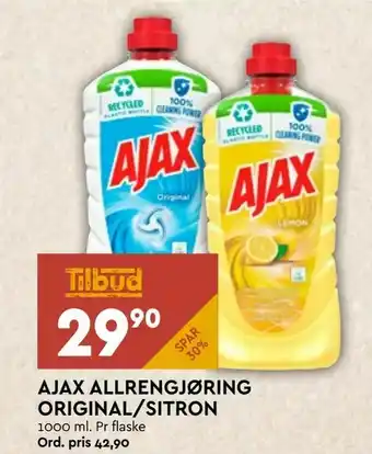 Coop Mega Ajax allrengjøring original /sitron tilbud