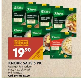 Coop Mega Knorr saus 3 pk tilbud