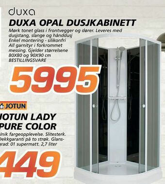 Coop Byggmix Duxa opal dusjkabinett tilbud