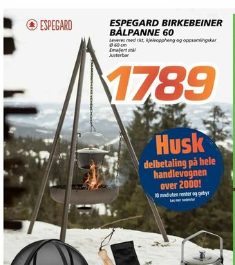 Coop Byggmix Espegard birkebeiner bålpanne 60 tilbud