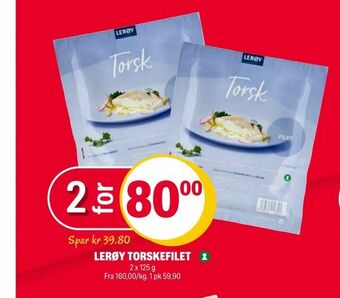 Coop Extra Lerøy torskefilet tilbud