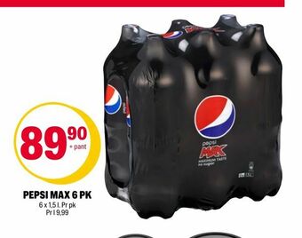 Coop Extra Pepsi max 6 pk tilbud