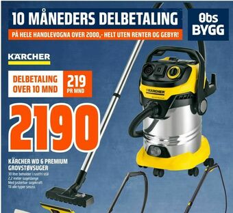 Obs Bygg Kärcher wd 6 premium grovstøvsuger tilbud